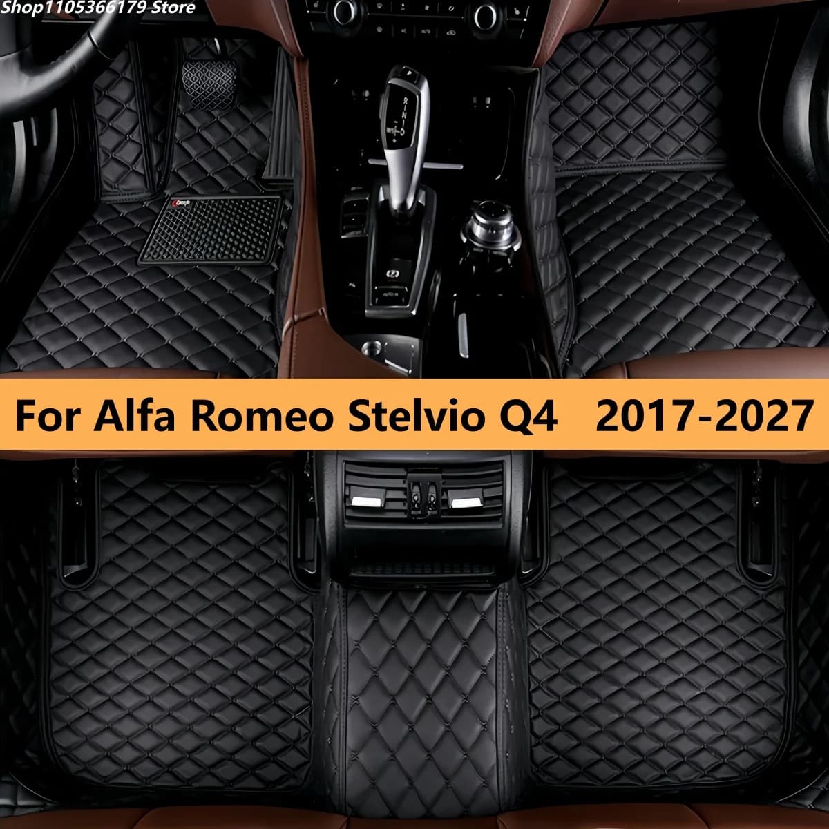 Tappetini Auto su Misura per Alfa Romeo Stelvio Q4 2017 2018 2019 2020 2021 2022 2023 2024 2025 2026 2027
