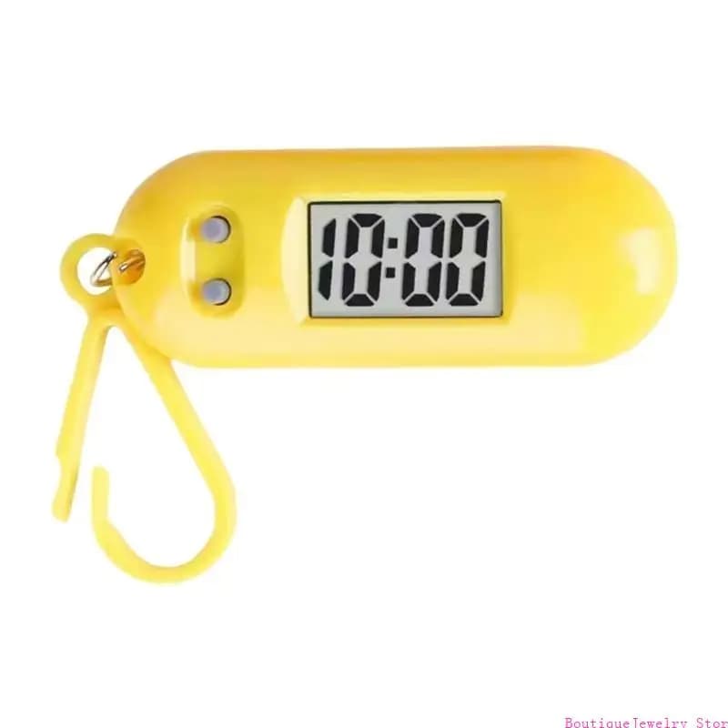 E1PE Orologio da tasca portachiavi digitale leggero a LED Orologio in miniatura Accessorio elettronico per studenti e bambini