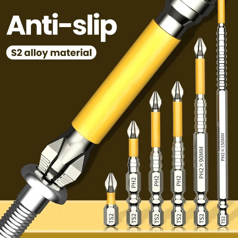 Cross screwdriver with magnetic head anti-slip PH2 Drill tip hardness Screwdriver Manual tools 25/50/65/70/90/150mm