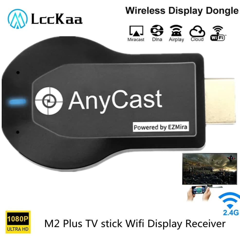M2 Plus HDMI-compatibile TV Stick 1080P WIFI Display TV Dongle Ricevitore Anycast DLNA Condividi lo schermo per IOS Android Miracast Airplay