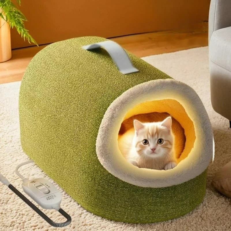 Heating Cat House Cat Nest Electric Blanket Winter Warmth Closed Temperature Control Cat Safety Nest Pet Sleeping Supplies