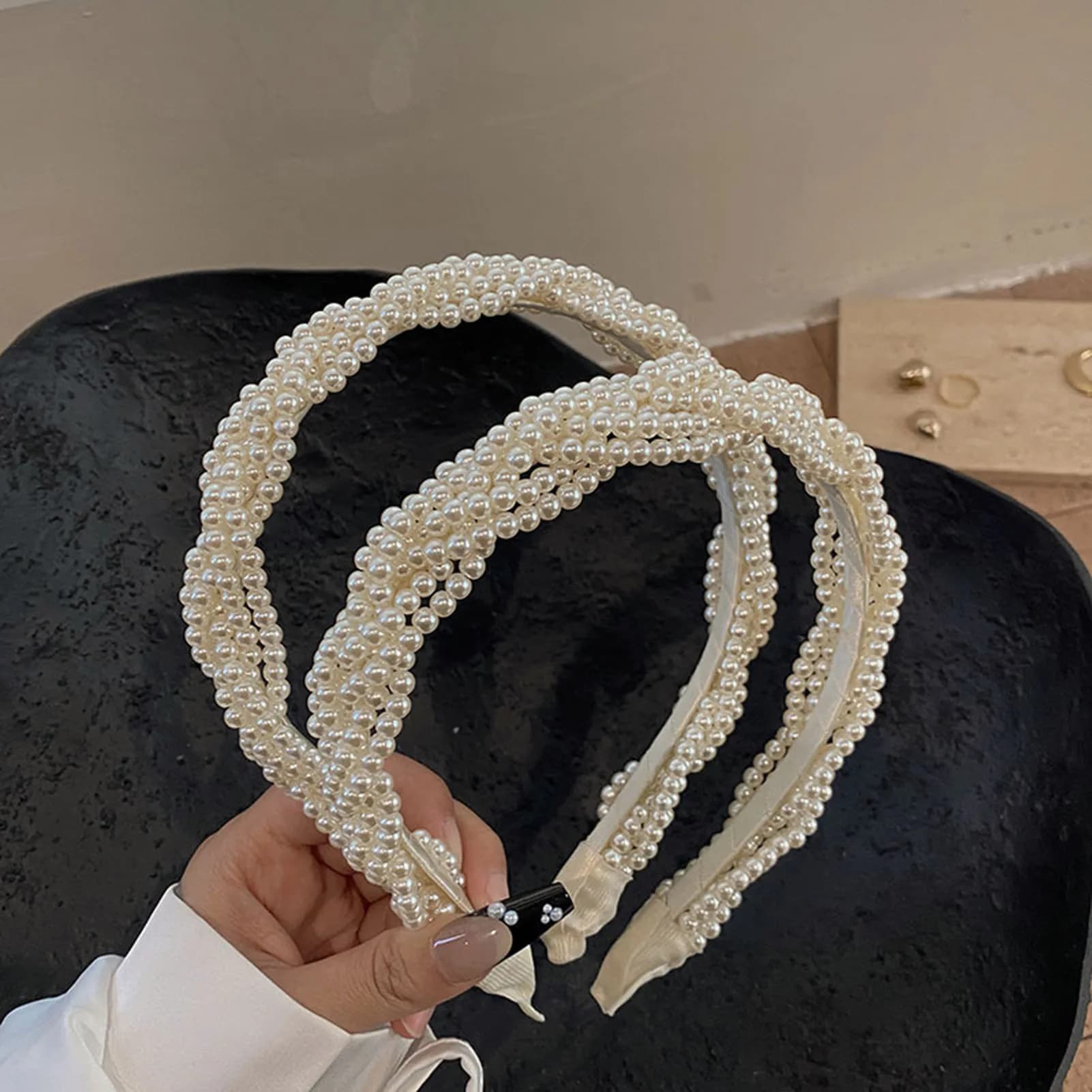 Elegante fascia per capelli con perle per accessori per capelli da donna Fasce per capelli Moda per ragazze Cerchietto per capelli Ornamento Sposa Copricapo da sposa Regali