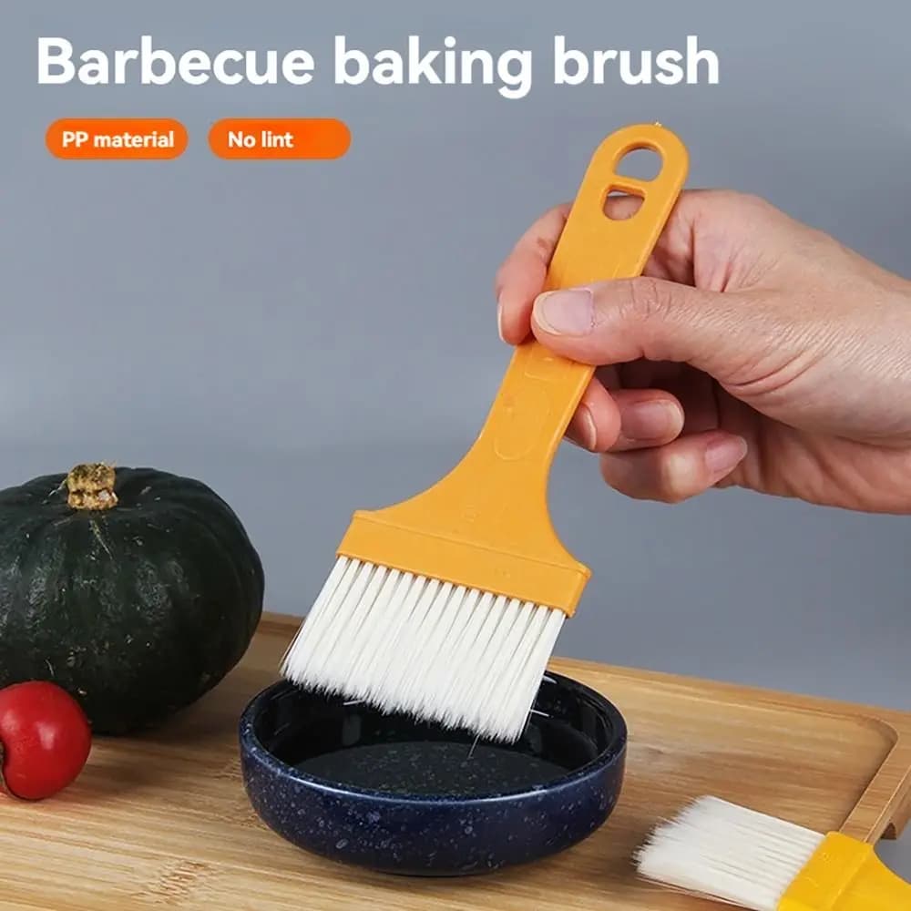 Slim Handle Barbecue Brush Kitchen Tool Plastic Butter Oil Brush PET Patisserie Tool for easy to clean packaging for the production of barbecue pastries