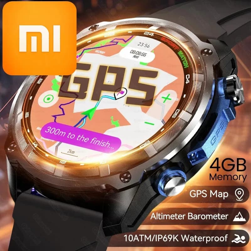 Xiaomi 2026 Smartwatch HD con GPS Integrato per Uomo, Altimetro, Batteria 4GB, Impermeabile 10ATM, Chiamate Bluetooth
