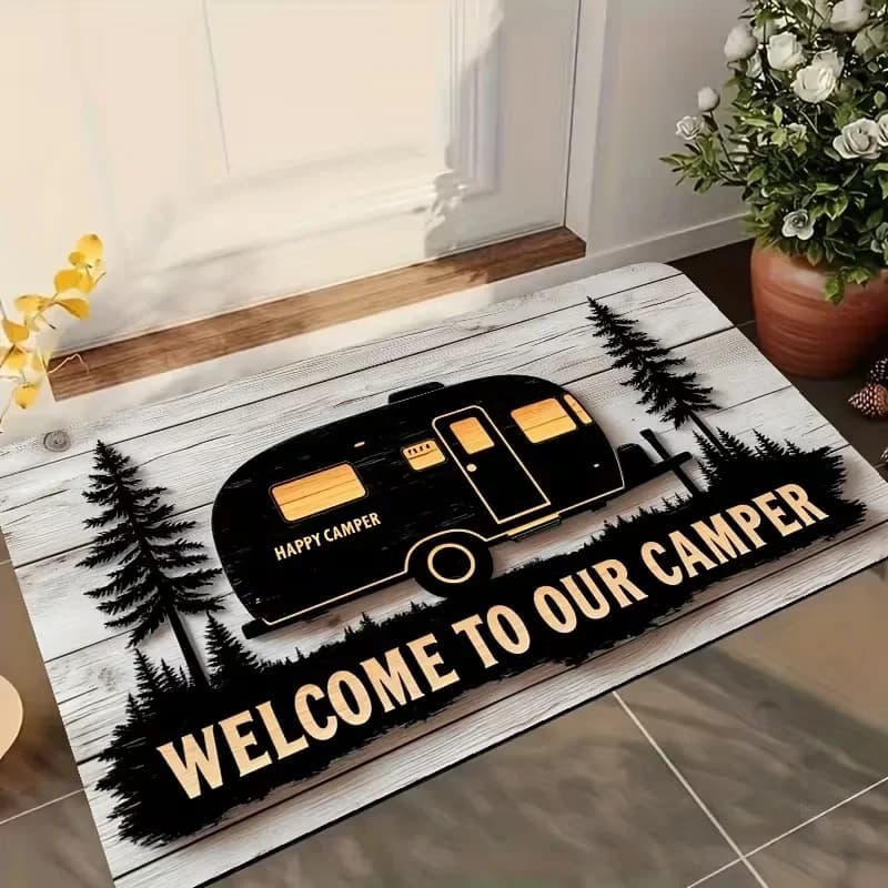 Tappetino Antiscivolo VIKAMA per Campeggio e Camper, in Memory Foam, Facile da Pulire, Tappeto per Esterni