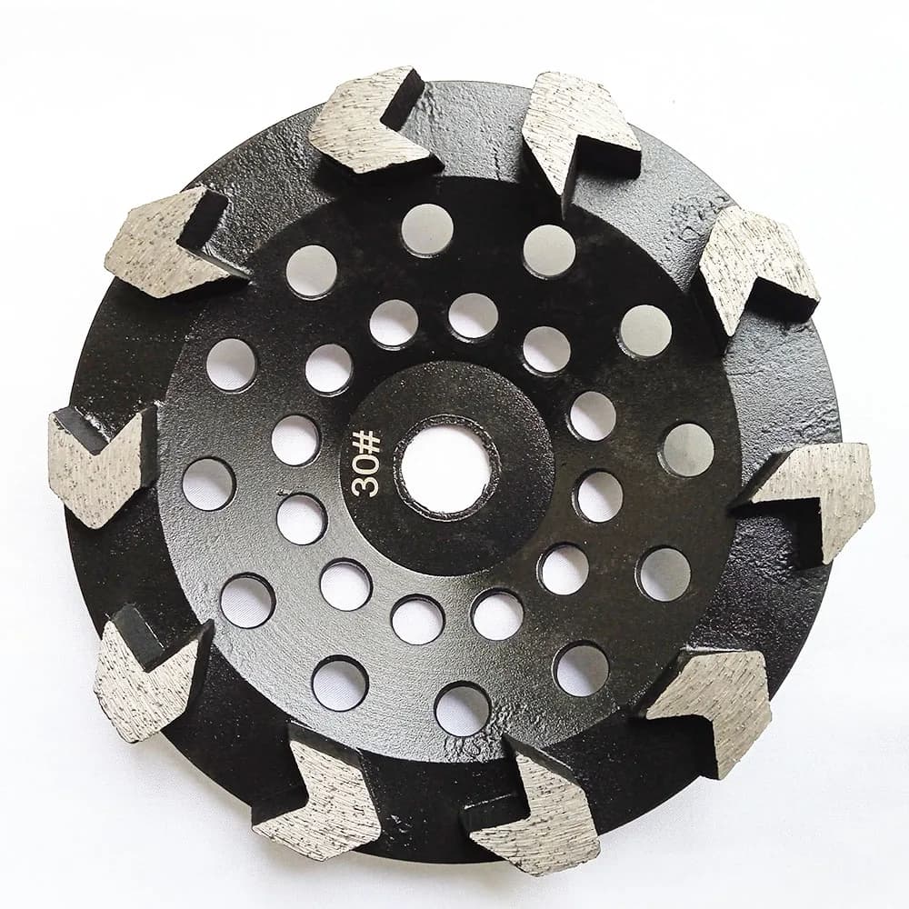 1 pz freccia diamantata sinterizzata segmento disco abrasivo in metallo blocco ruota diametro 7 pollici o resina epossidica solidificata terrazzo cemento