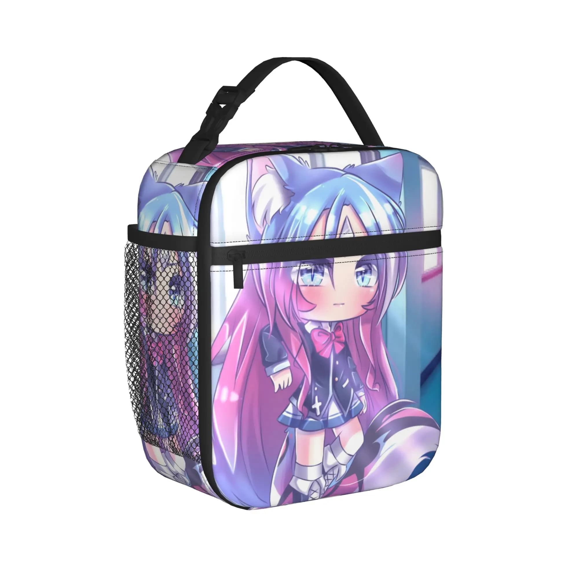 Gacha Life Cartoon Thermal Insulated Lunch Bag for Travel Portable Food Bag Container Men Women Cooler Thermal Lunch Box
