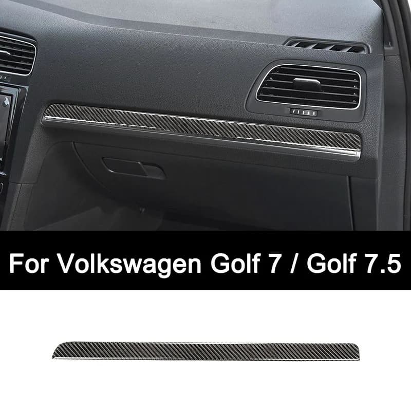 Per Volkswagen Golf Mk7 Mk7.5 (2012-2019) Adesivo decorativo per cruscotto passeggero automatico in fibra di carbonio premium Accessori auto
