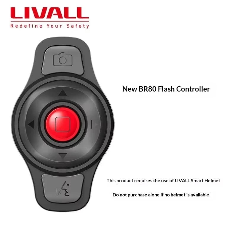 LIVALL BR80 Bluetooth Flash Remote Control Handlebar Mount Bling Controller Fit LIVALL Smart Bike Helmet Cycling Turn Signal
