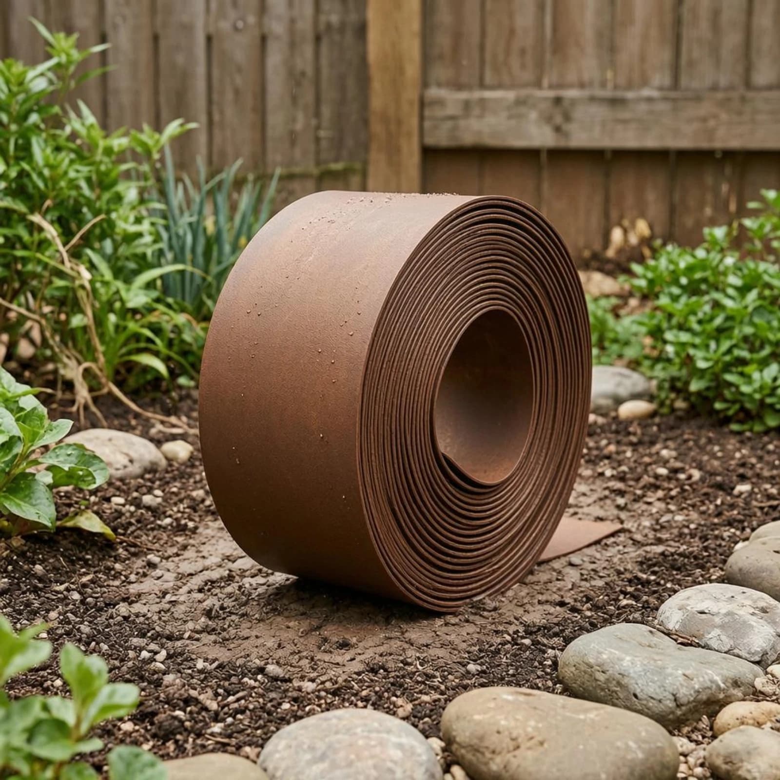 Corten Steel Edging Weather-Resistant Corten Garden Edging Rusted Steel Border Long-Lasting Path Border Strip Easy to Install
