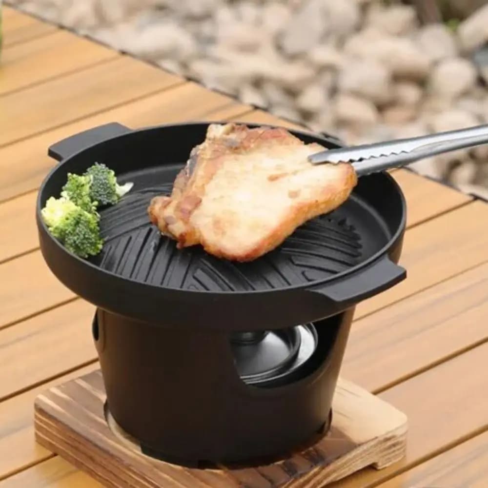 Detachable Japanese Alcohol Stove Korean Portable Non-stick Mini Barbecue Stove Barbecue Grill Camping charcoal grill firepit