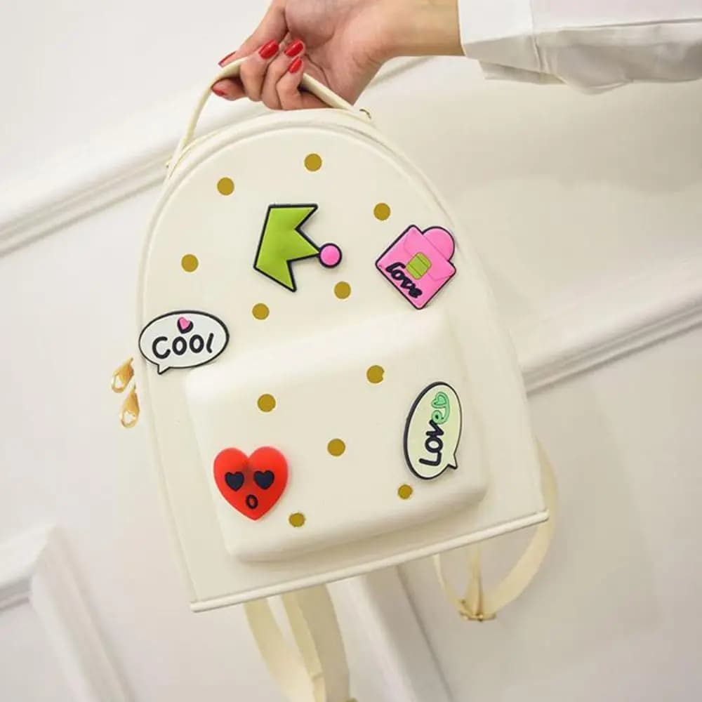 Zaino in Silicone alla Moda con Cinghie Regolabili, Impermeabile, Morbido, per Bambini, con Cerniera, Resistente, per Asilo, per Ragazze