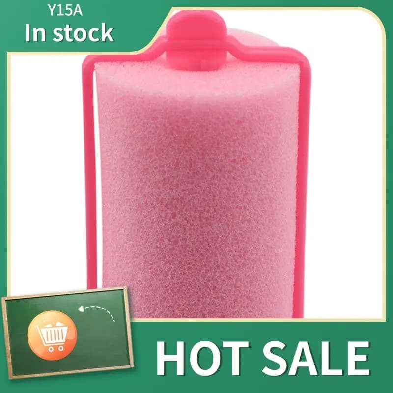 Y15A 60 pieces dark pink hair styling soft foam sponge rollers bigodini tool for hairdressers