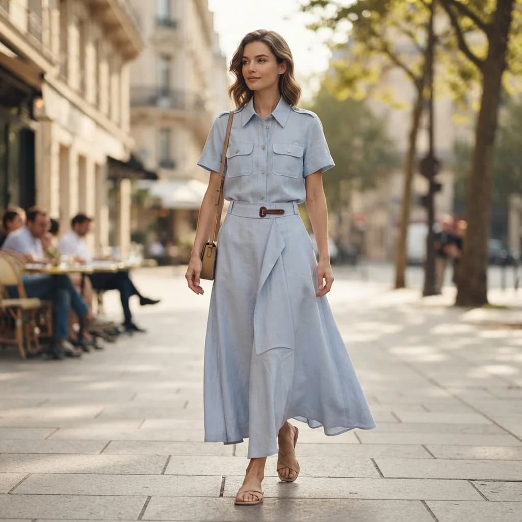 100% falx Women Modern Skirt Set Two Piece Outfit Comfortable Short Skirt Matching Top BG0115