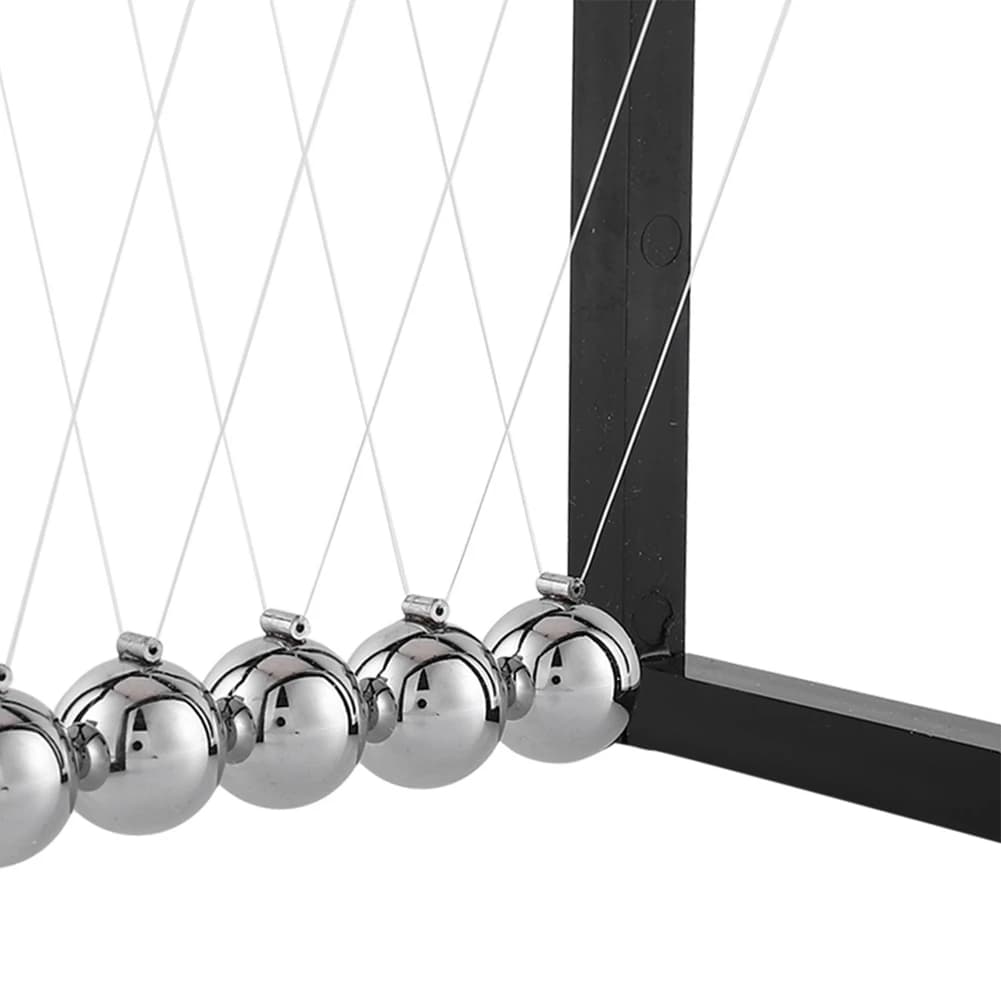ABRI-2X Newton Balls Cradle Balance Ball Newtons Pendulum Ornaments Home Decorations Desk Decoraction Gift Black