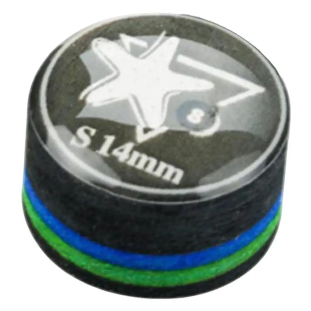 5 Pack Snooker Cue Tips, 14mm Pool Cue Accessories, Rainbow Colors