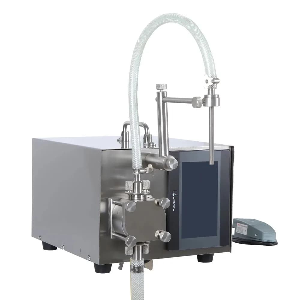 TODF-100 Table Top Portable Manual Small Digital Control Gear Pump Vial Essential Oil Liquid Bottle Filling Machine