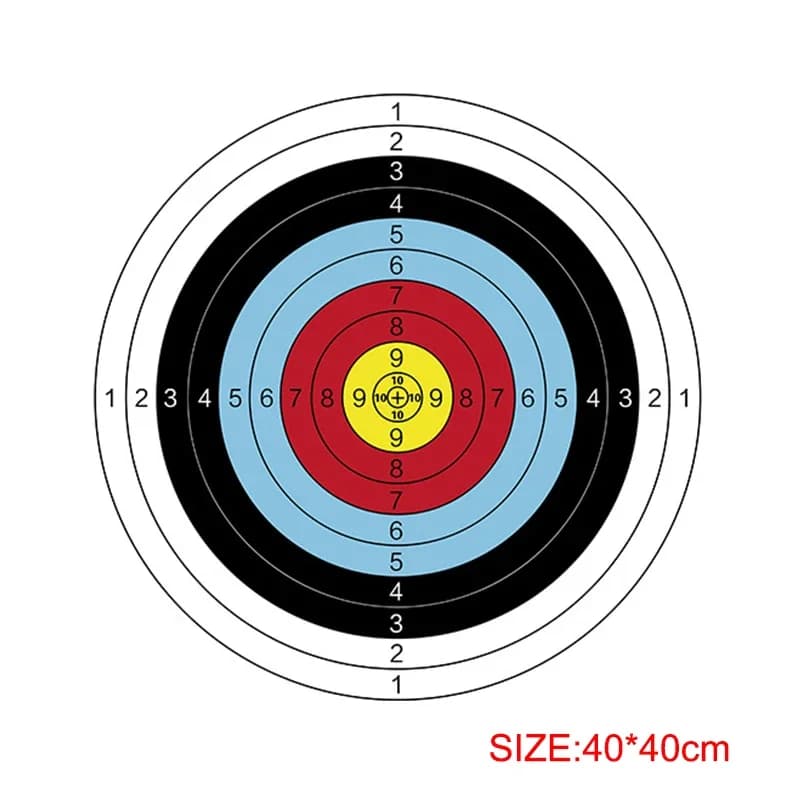 1A 10pcs Profession Archery Targets Paper Face Bow Arrow Gauge Shooting Target Paper Traditional Shooting Accessories