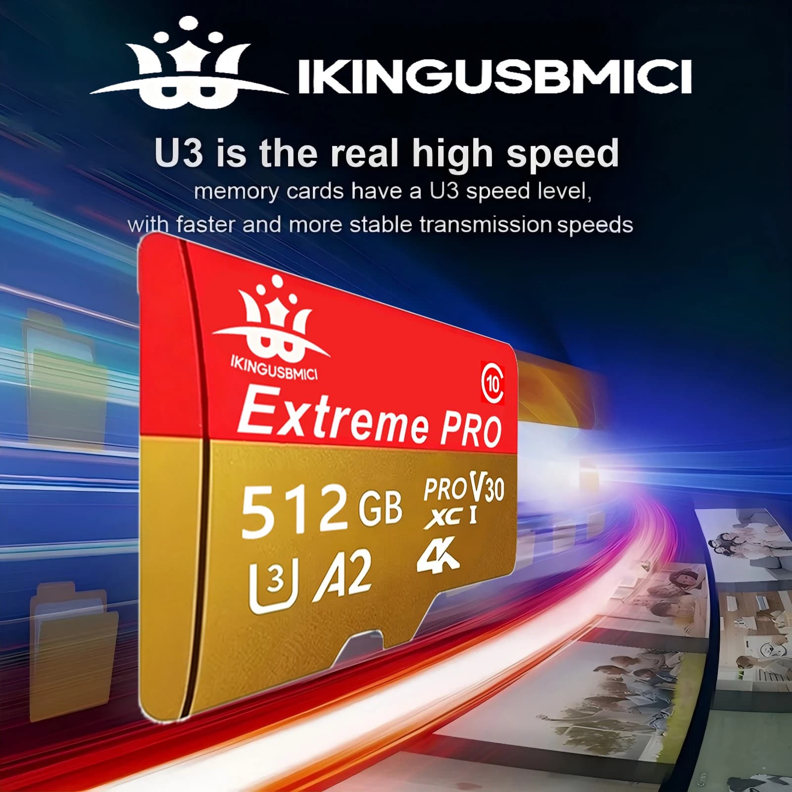 Premium Memory Card 512GB Micro TF SD Card 64GB SD Cards 32GB TF Cards Shockproof Class 10 V60 for PC/Tablet/E-Reader