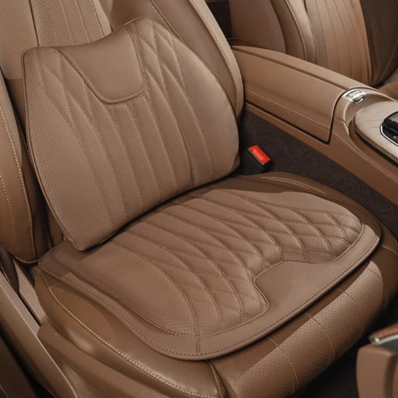 Cuscini per seggiolini auto aziendali cuscini di supporto lombare in pelle di lusso accessori per sedili interni auto antiscivolo traspiranti universali
