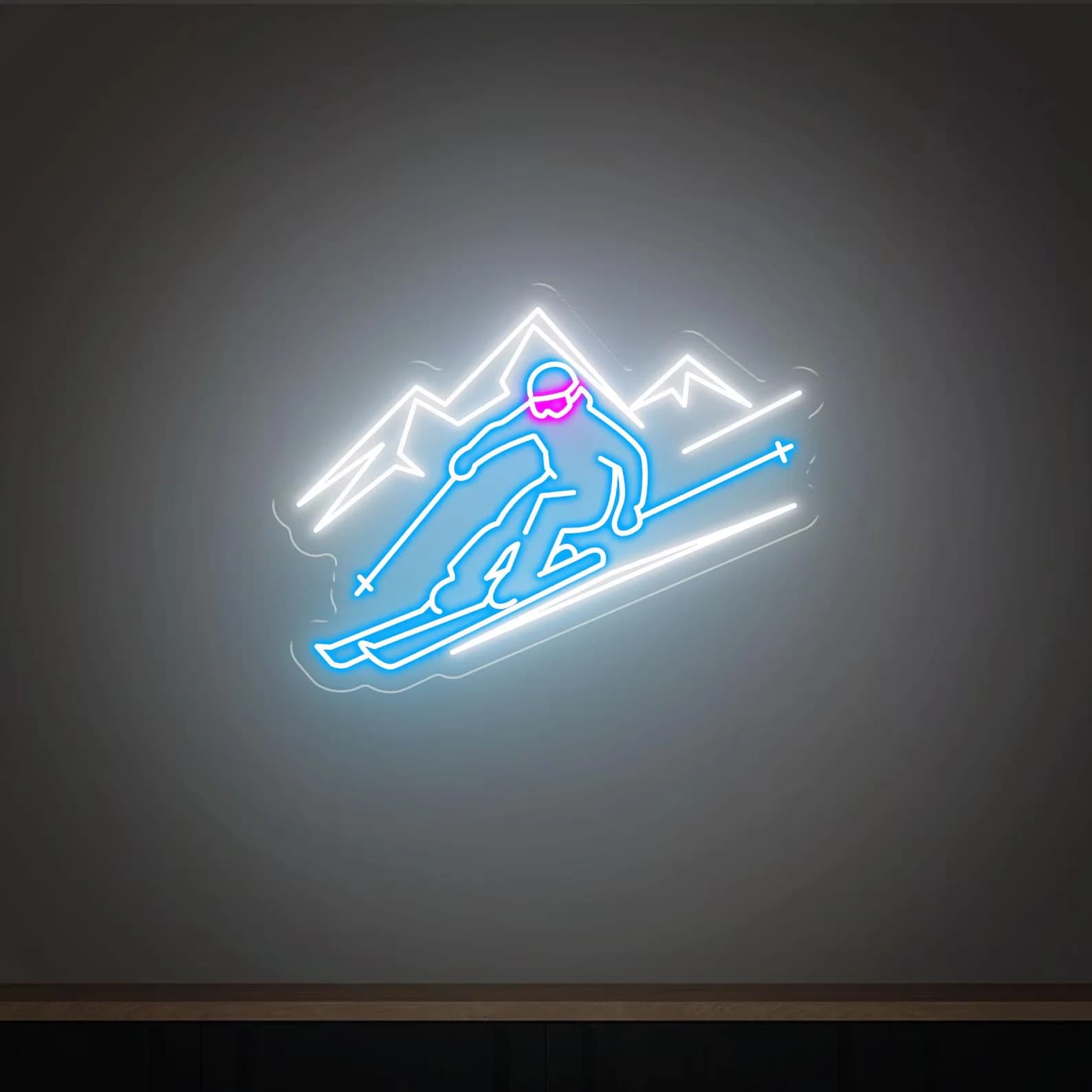 Insegna al neon da sci, Apres Ski, Decorazioni al neon per occhiali da sci, Insegna da sci personalizzata, Ski WAll Decor, Regalo per lo sciatore