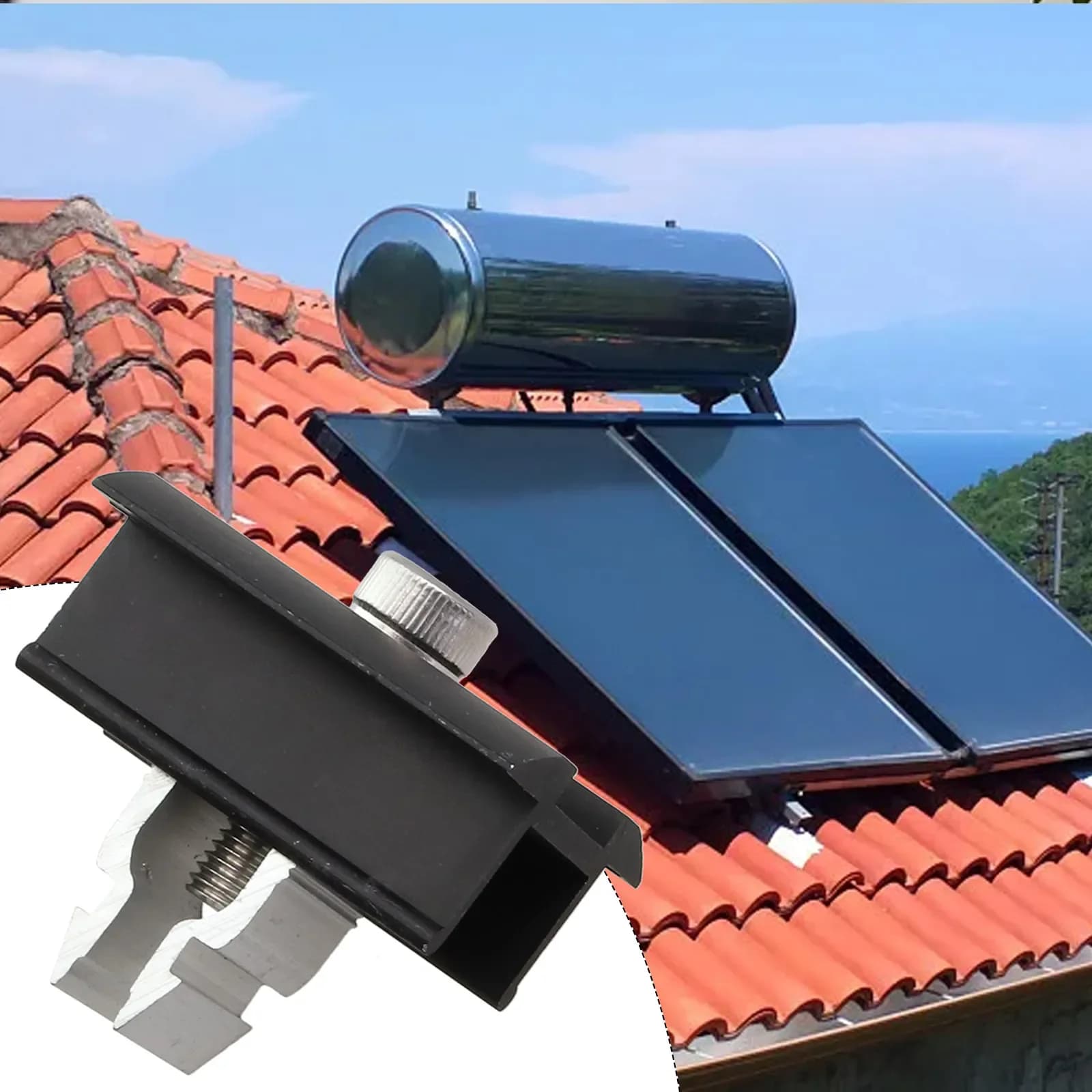 Morsetto terminale del pannello solare morsetto di fissaggio del modulo fotovoltaico solare rapido morsetto terminale Medle per il fissaggio dei morsetti di montaggio della staffa solare del modulo solare