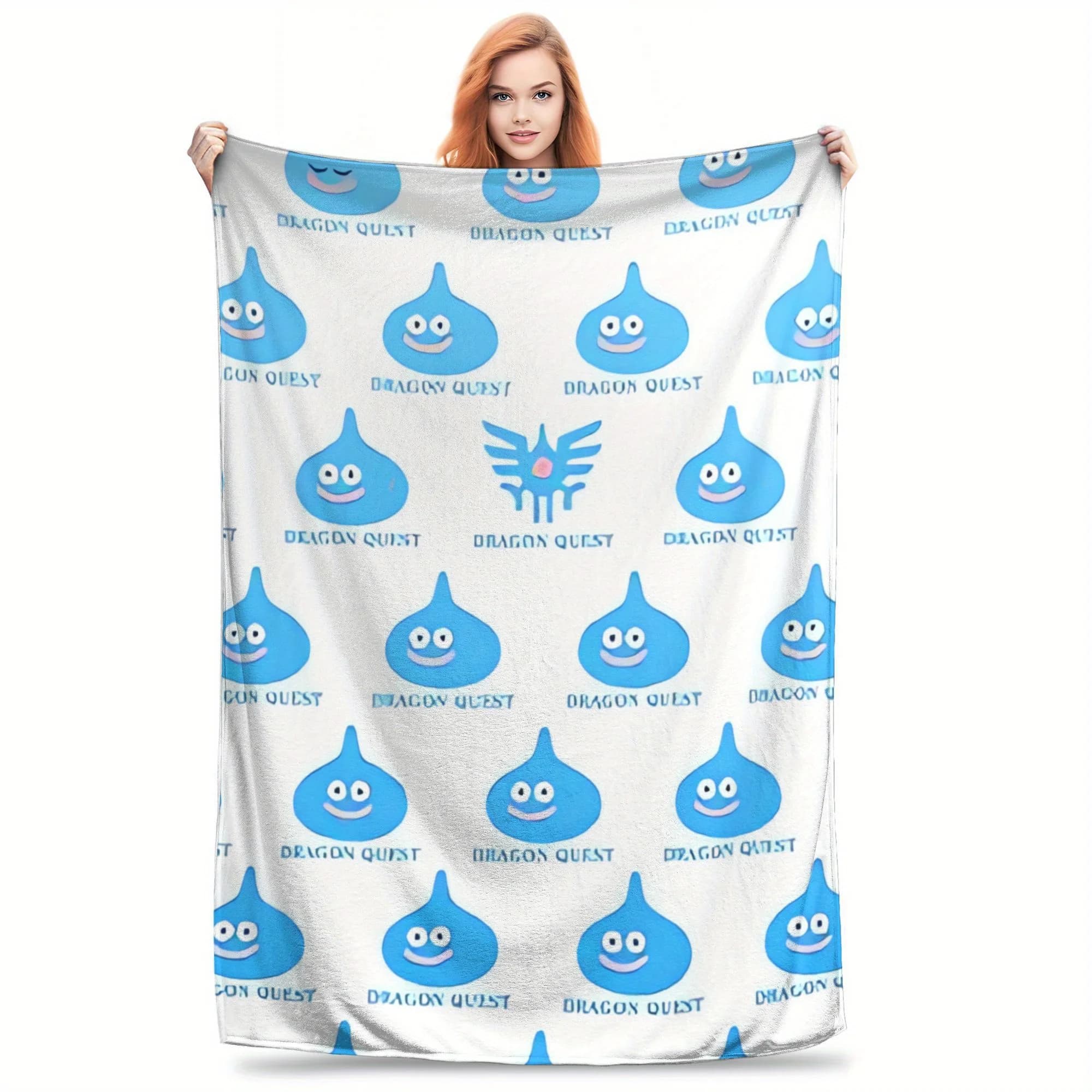 Coperta in flanella Dragon Quest Slime - Morbida, calda e confortevole per picnic, riposini, viaggi, divano, letto, utilizzabile in tutte le stagioni