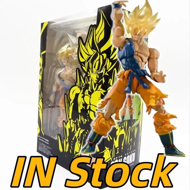 Nuova statuetta di Goku in stock, Son SHF S.H.Figuarts Goku War Damage Super Saiya, action figure da collezione, regalo di Natale.