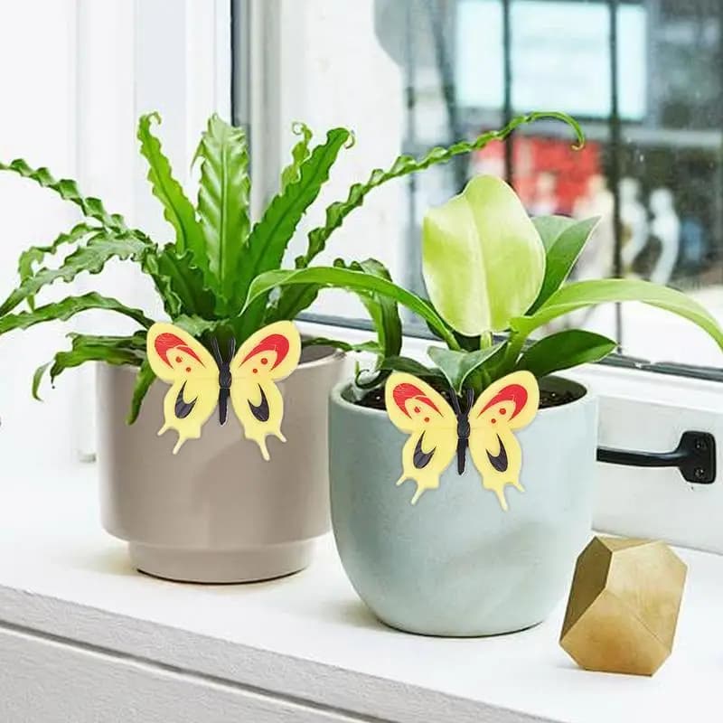 Vaso da fiori Hugger Farfalla Farfalla artificiale 6 pezzi Decorazioni per piante Decorazioni adesive per bonsai Vaso per fioriera da giardino fatato