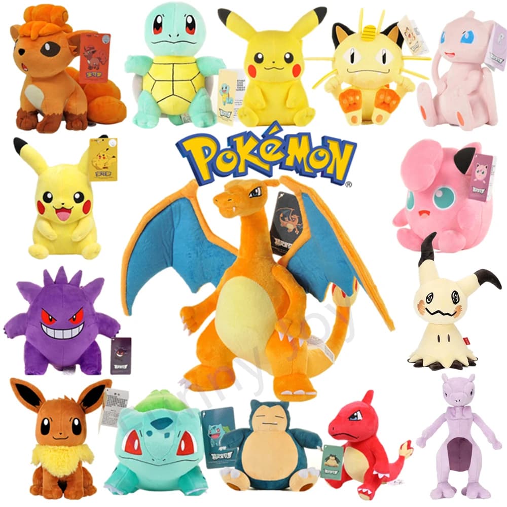 POKEMON Peluche Originale Gengar Pikachu Kawaii Charizard Genuino Peluche Bambola Morbido Simpatico Cartone Animato Piplup Giocattoli per I Bambini Regalo