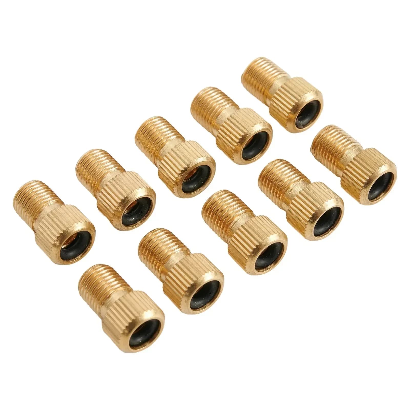 5/10PCS Adattatori per valvole per bicicletta Adattatore per valvole per bicicletta in rame dorato Dv Sv francese a Dunlop Accessori per pompe per auto per valvole per auto