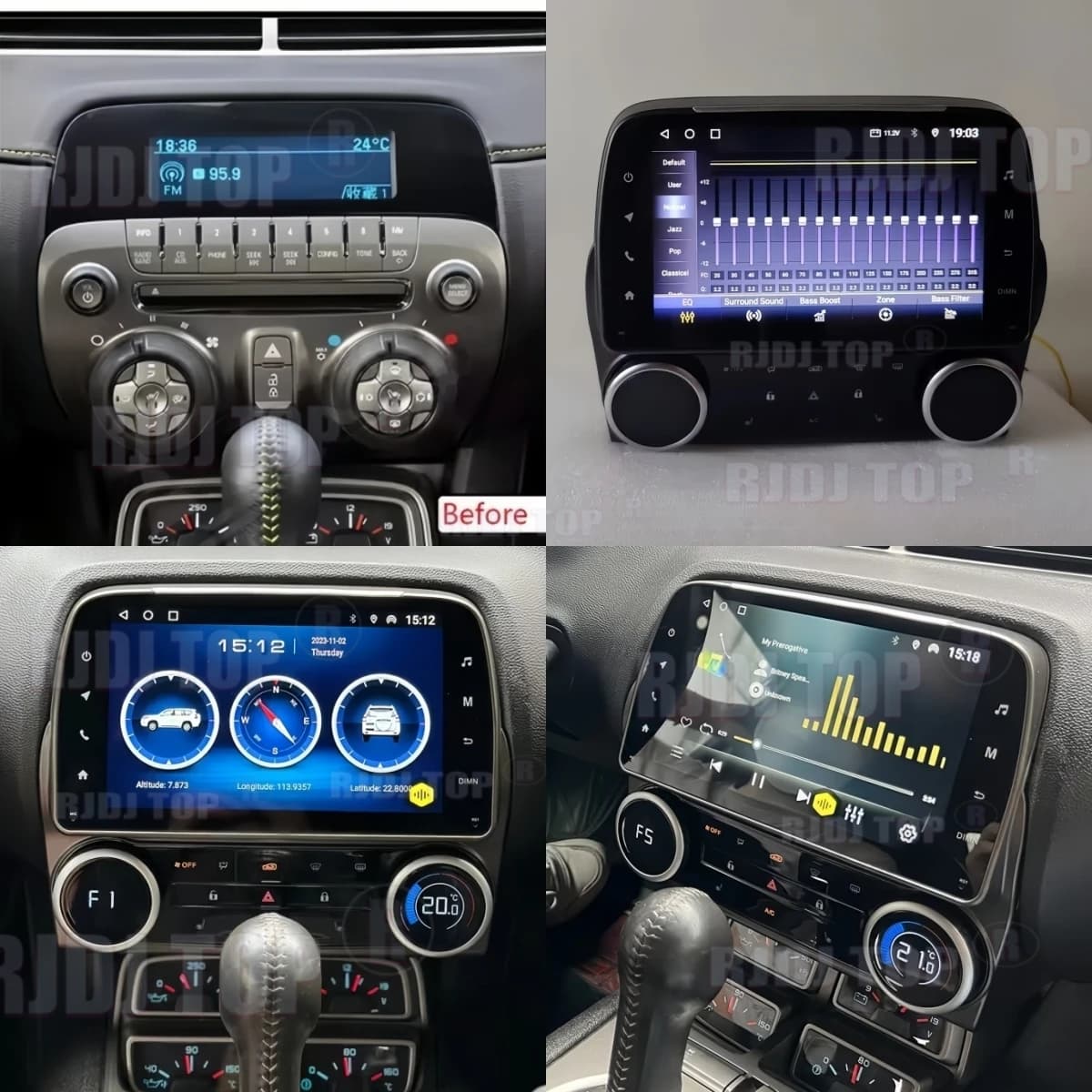256GB Car Radio DVD Player GPS Navigation Head Unit For Chevrolet Camaro 2010 2011 2012 2013 2014 2015 2 Din Car Stereo Receiver