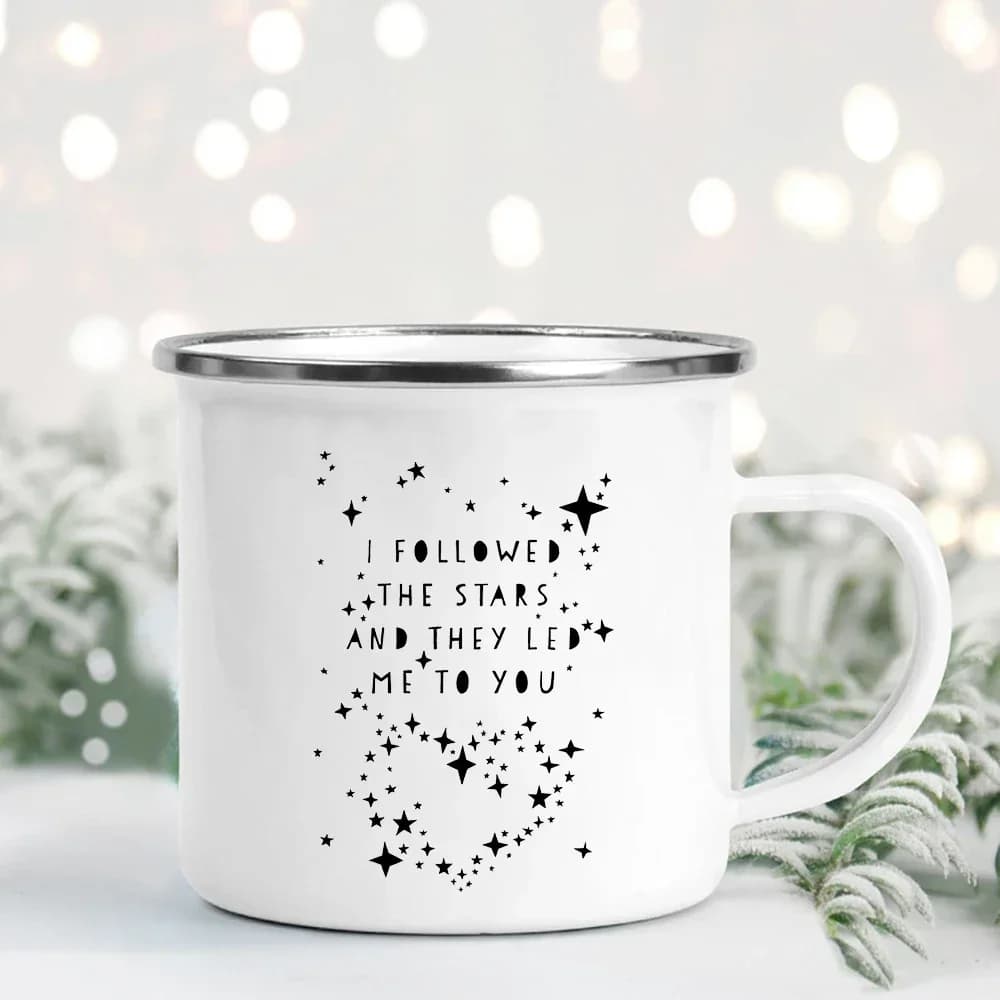 dult Child Breakfast Milk Mug Night Star Sky Creative Enamel Coffee Tea Mugs Home Party Beer Drink Juice Cocoa Cup AHoliday Gift
