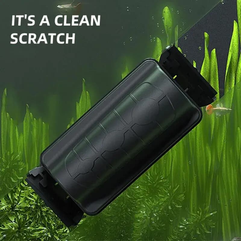 Spazzole magnetiche per acquario Spazzole galleggianti per finestre in vetro pulito Raschietto per alghe Spazzola per pulizia Accessori per acquari Due lame