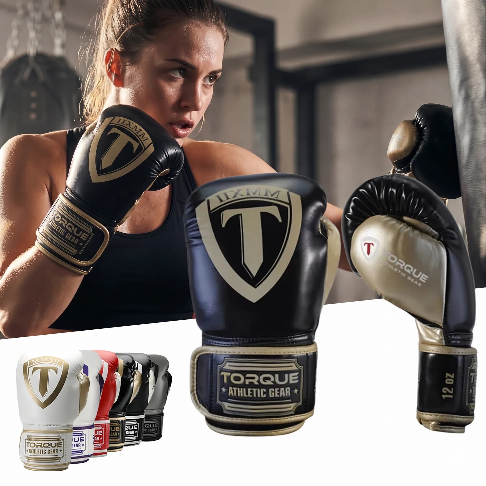 Guantoni da Boxe Professionali in Pelle PU 8oz 10oz 12oz 14oz per Uomini Donne Adulti MMA Muay Thai Allenamento Pesante Sparring e Sacchi da Boxe
