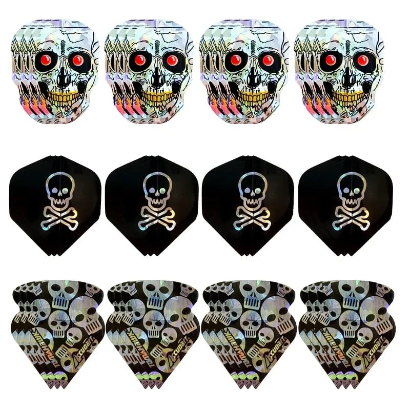 36 Pieces of Dart Wing Skeleton Combination, Made of PET Material, Laser Dazzling Color, Suitable for Various Dart Shafts.