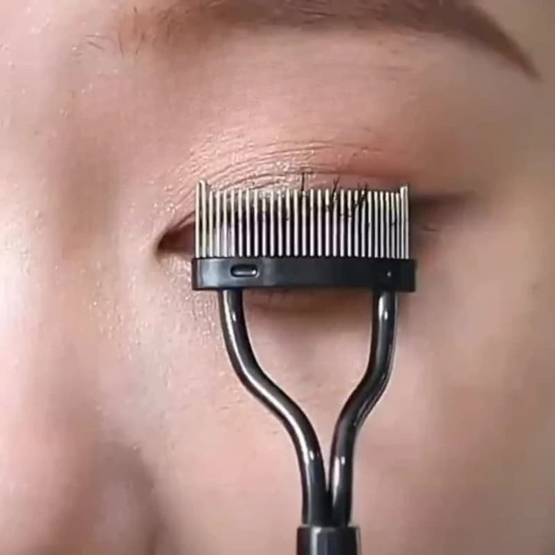 1Pc Metal Folding Lash Separator Brush For Eyelash Pettine Mascara Curl Beauty Makeup Lash Separator Cosmetic Tool New Wholesale