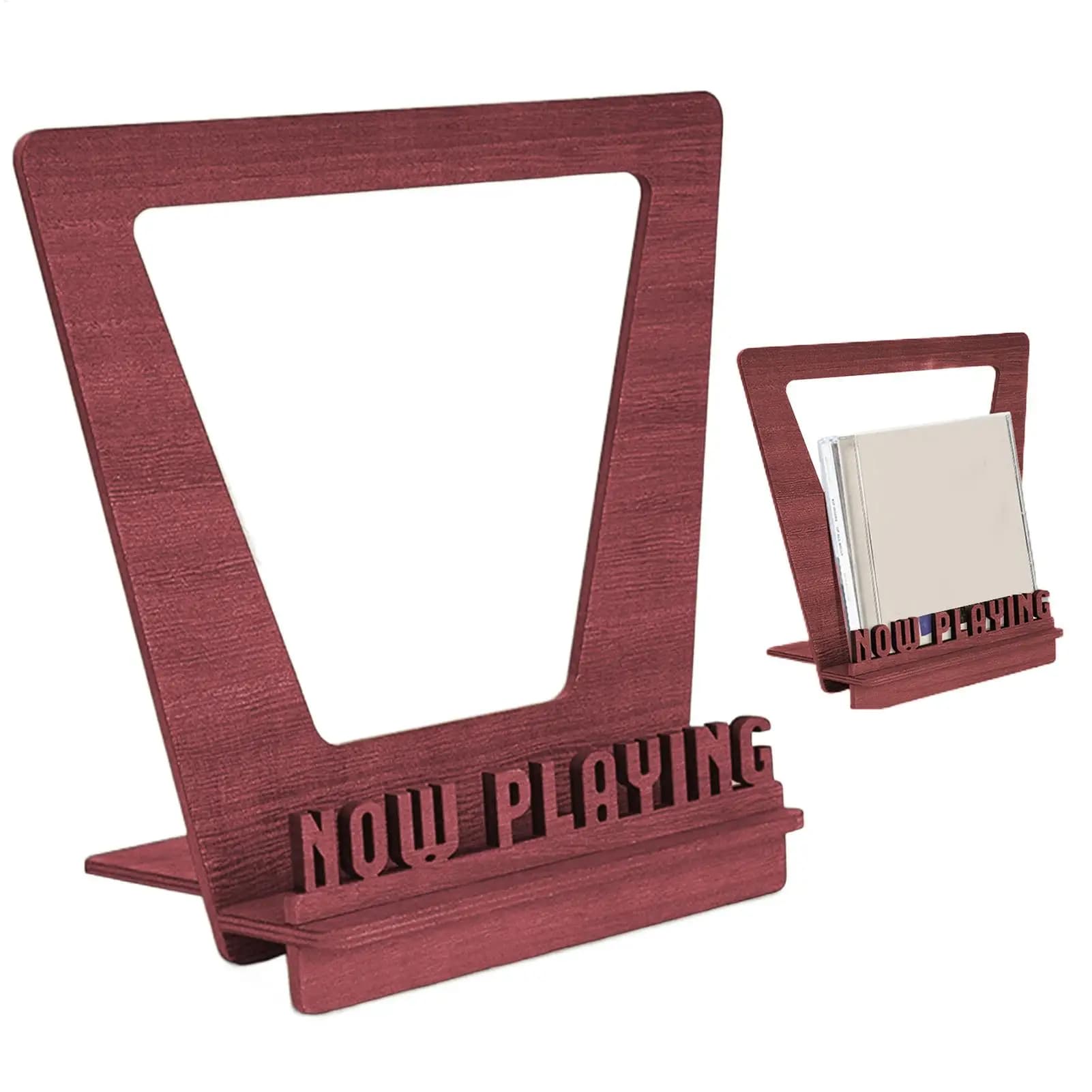 Wooden Record Holder Playing Wood Stand Record Storage Rack Album Storage Shelves Holds Up To 5 LP vinyl record display rack
