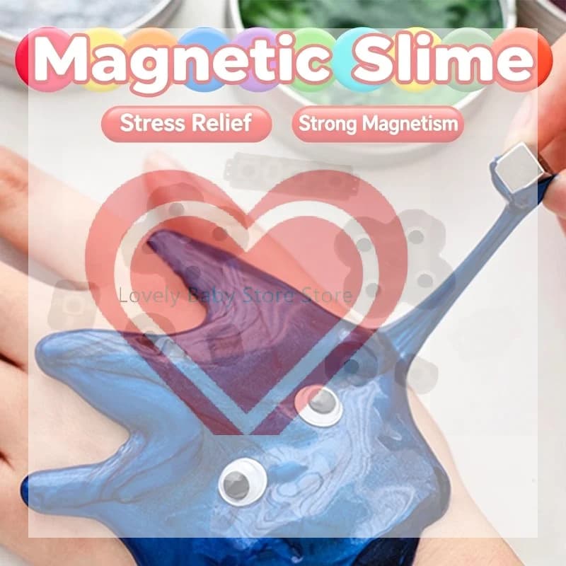 【BS】Magnetic Putty Slime Gravity Defying Magnet Toy Black Tech Science Kit Educational Fidget Toy For Elementary School Students