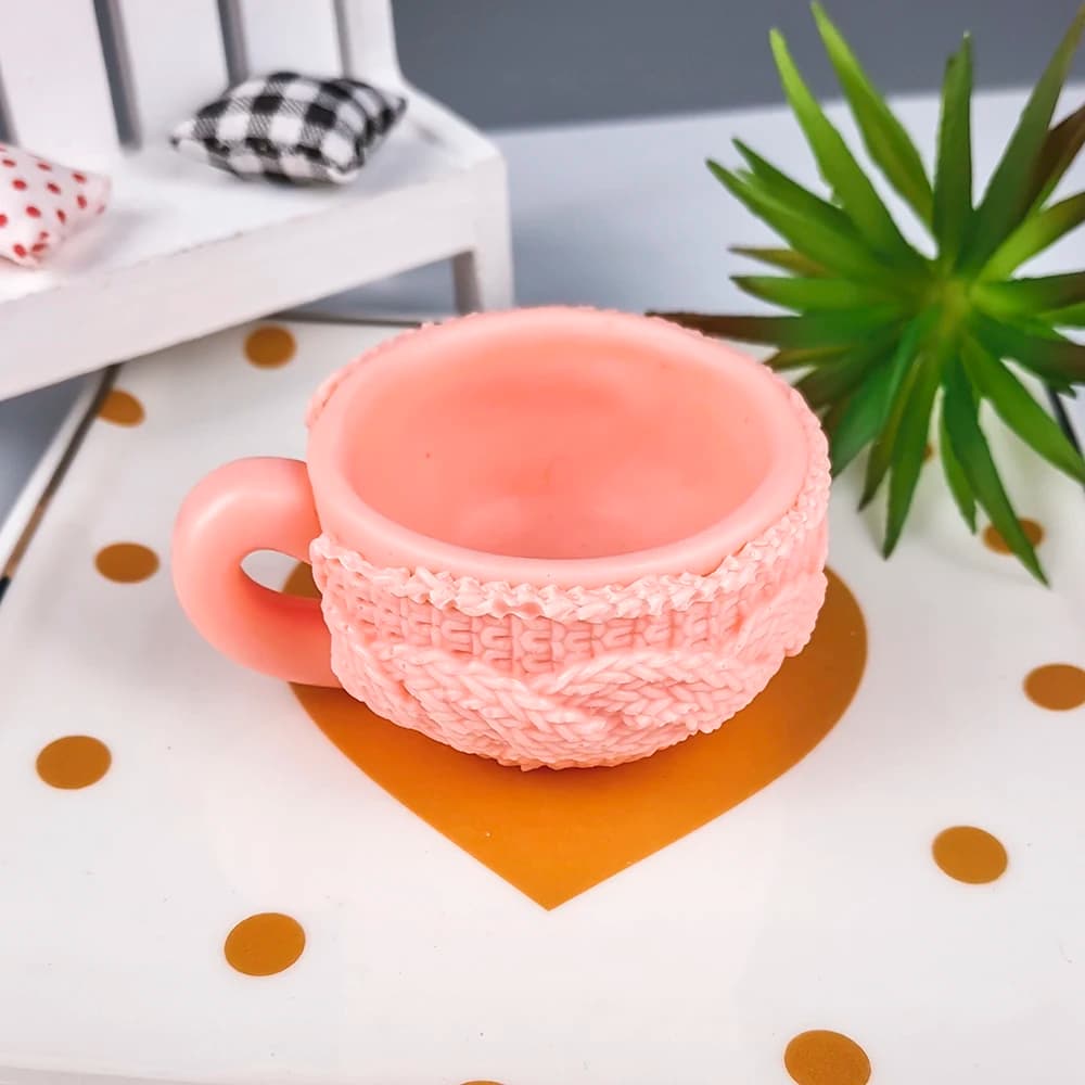 PRZY 3D Cup Mould Silicone Sweater Coffee Cup Soap Molds Fondant Soap Molds Handmade Mold Clay Resin Candle Mould