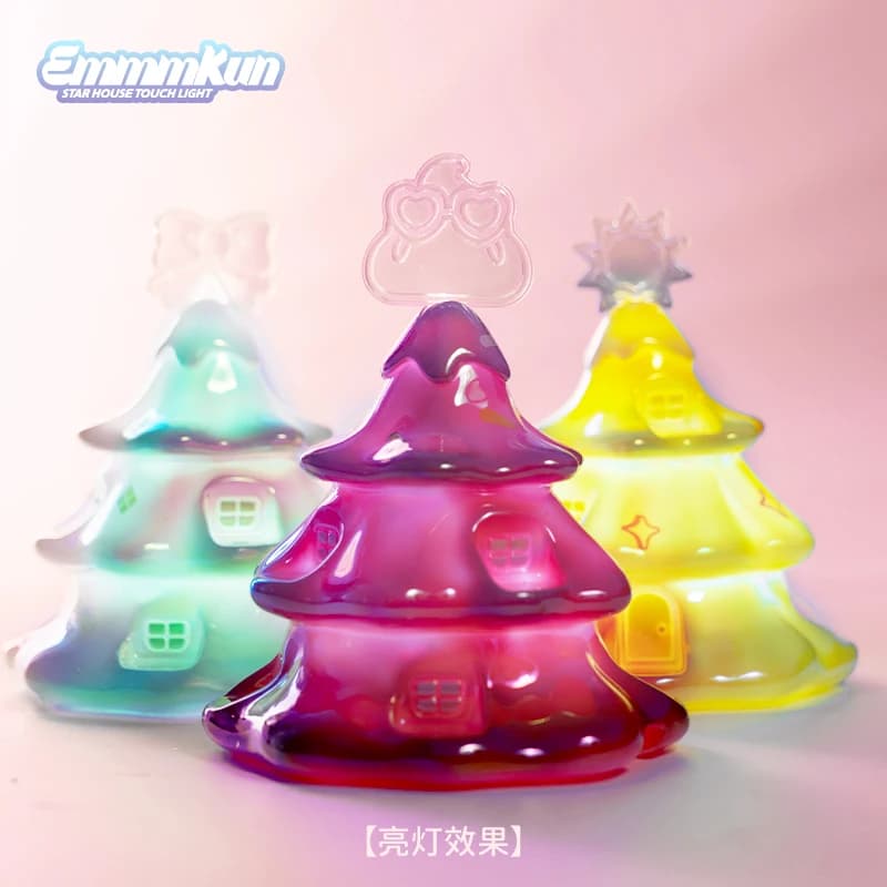 Emmmkun Star House Touch Light Series Blind Box Toys Mystery box Dolls PVC Night Light Cartoon Tree Lamp Desktop Decoration Gift