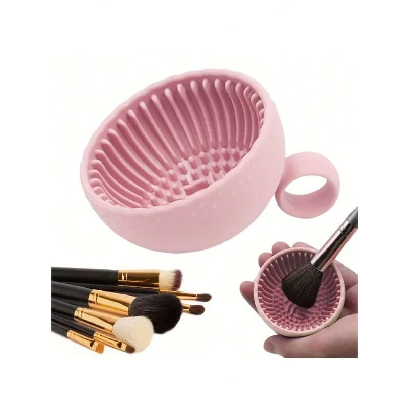 Ciotola in Silicone per Pulizia Pennelli da Trucco, Strumento di Bellezza Premium, Efficiente Dispositivo per Pulire Spugne e Pennelli Cosmetici