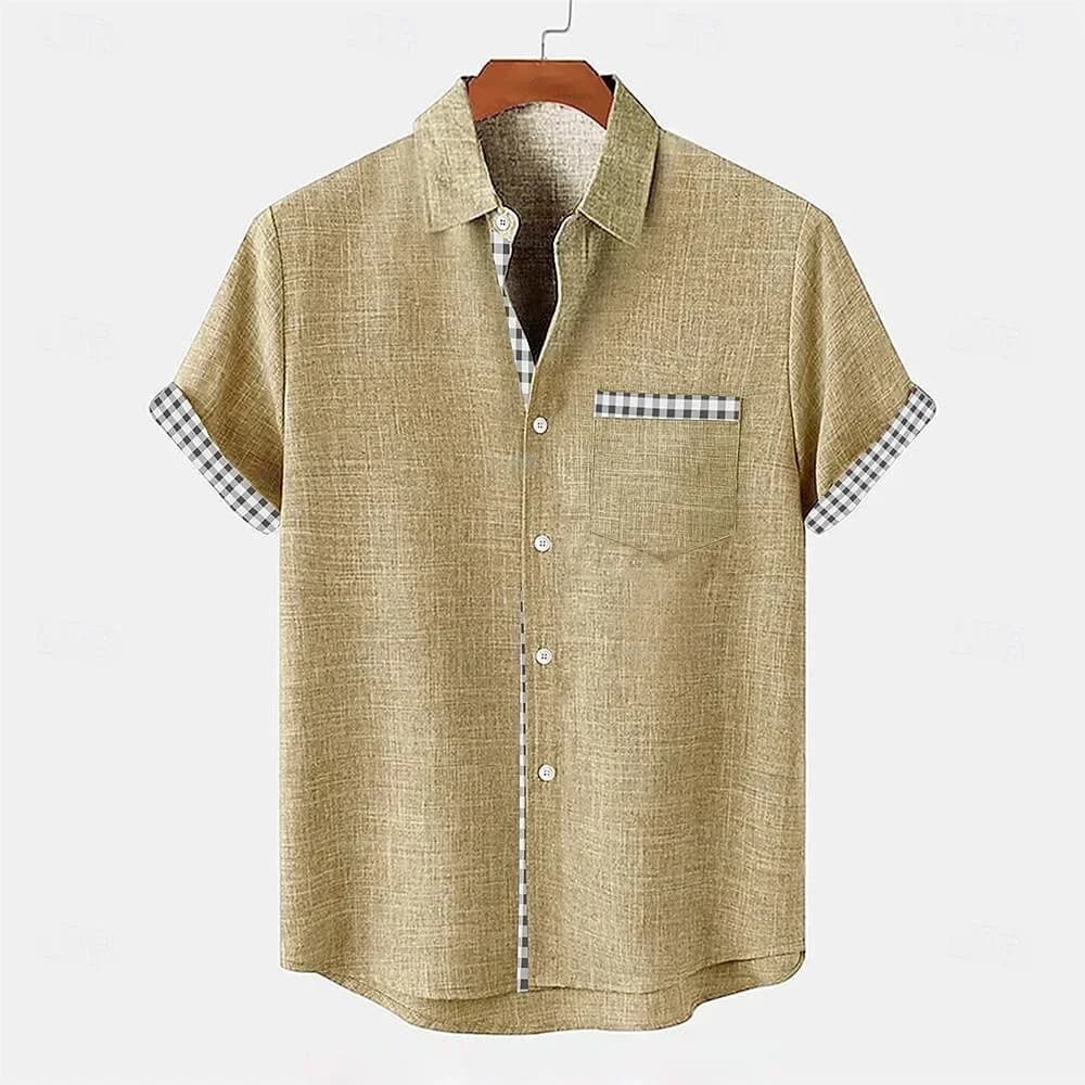 Men's Ethnic Style 3D Printed Shirt, Casual Men's Short Sleeved Shirt, High-quality Men's Summer Bestseller