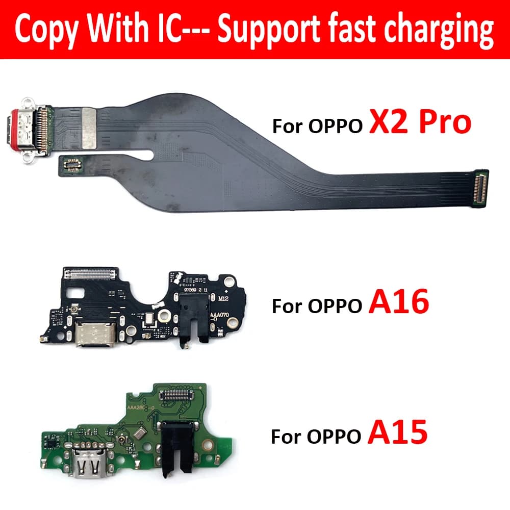 Nuova Scheda Microfono con Connettore Porta di Ricarica USB Flex per OPPO A12 A17 A31 A36 A15 A16 X2 Pro Realme C21Y C25Y (ricarica rapida)