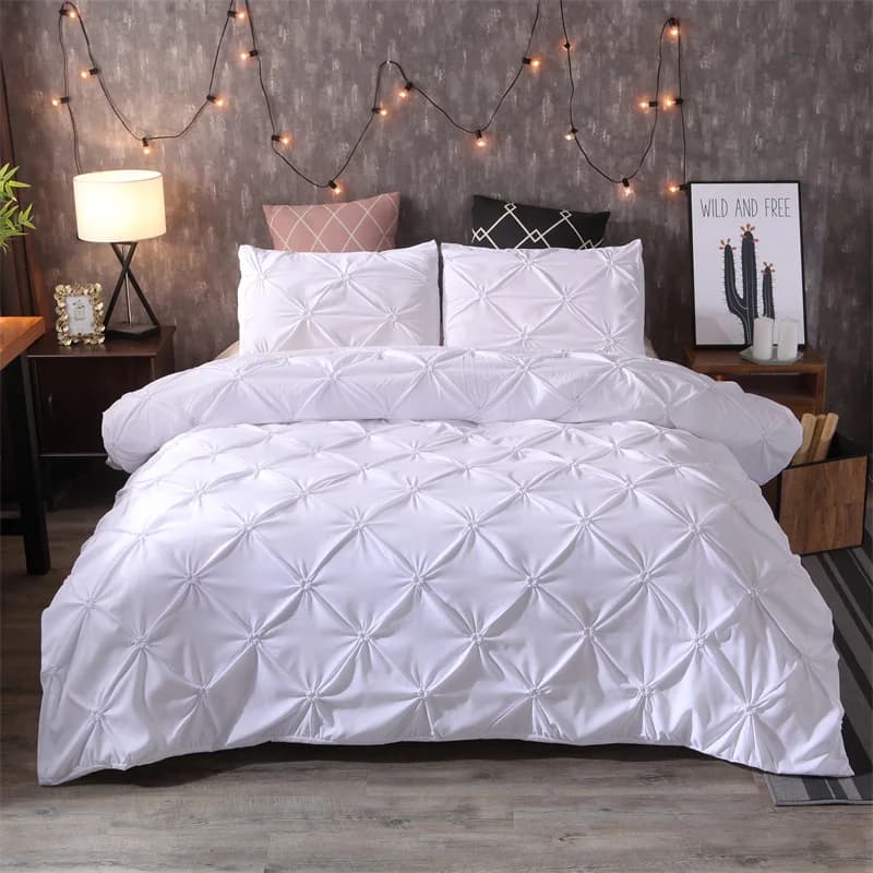 Queen Comfort Set 3 pieces, gray bed in a bag Set quilt for bedroom, bedding set without quilt, duvet and pillowcase