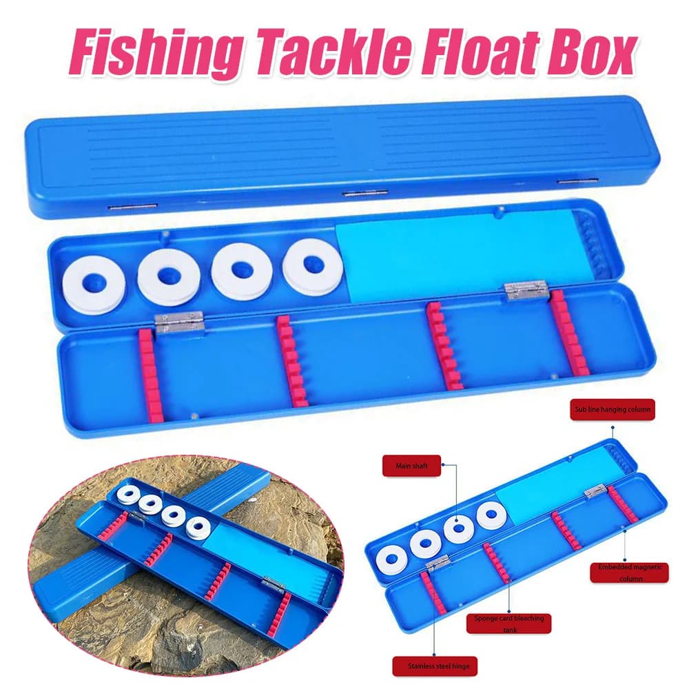Scatola Multiuso per Attrezzatura da Pesca, Organizzatore per Lenza e Accessori, Contenitore per Galleggianti