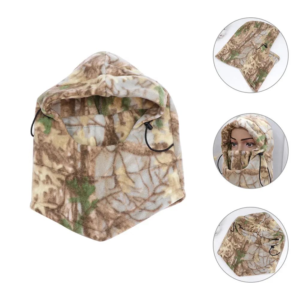 Windproof Anti-Cold Fleece Facial Hood Outdoor Head Cover for Riding Skiing Cycling Hiking Warm Protective Mask