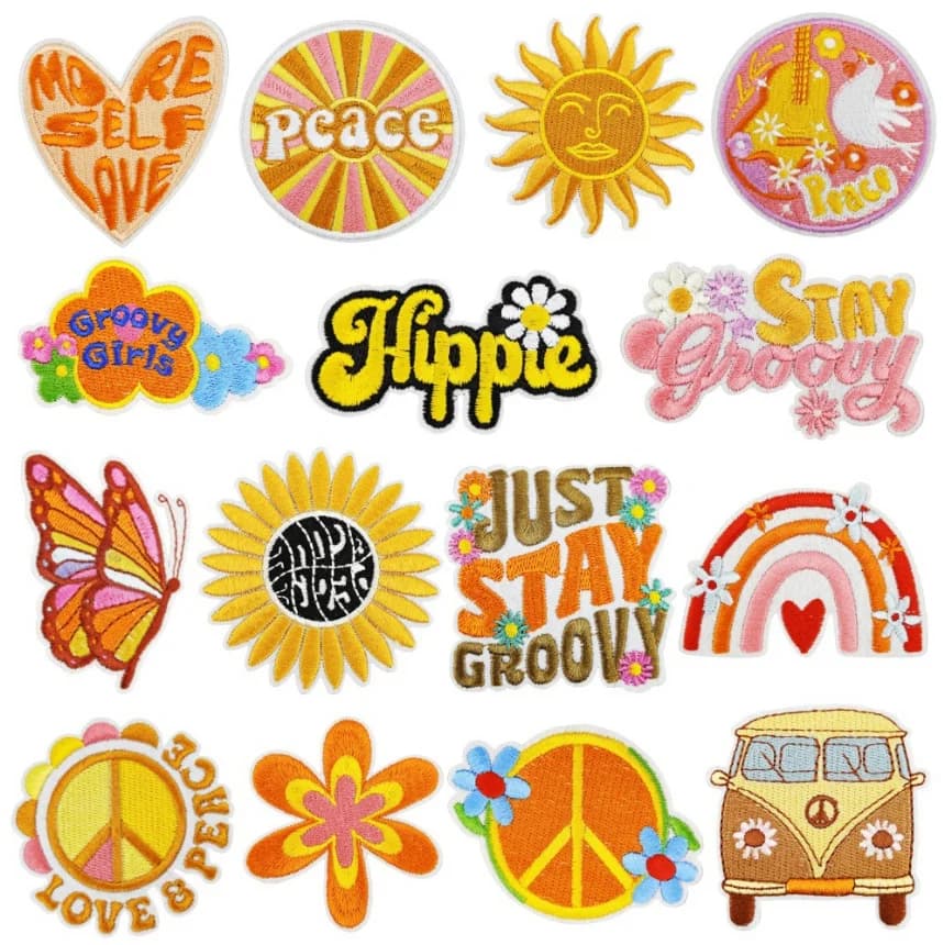 10 pezzi di toppe ricamate serie Sunshine abbigliamento ricamato borsa per cappelli materiale per la riparazione di scarpe confezione regalo per telefono decorazione accessorio fai da te