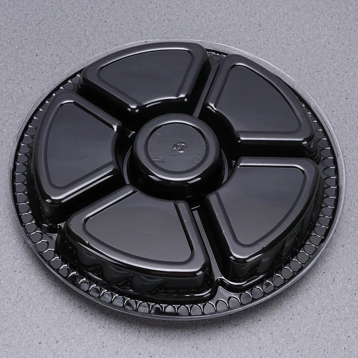 Set di 5 Contenitori per Frutta con 6 Scomparti, Ermetici in Plastica con Coperchio, Resistenti per Prodotti Freschi e Frutta Secca