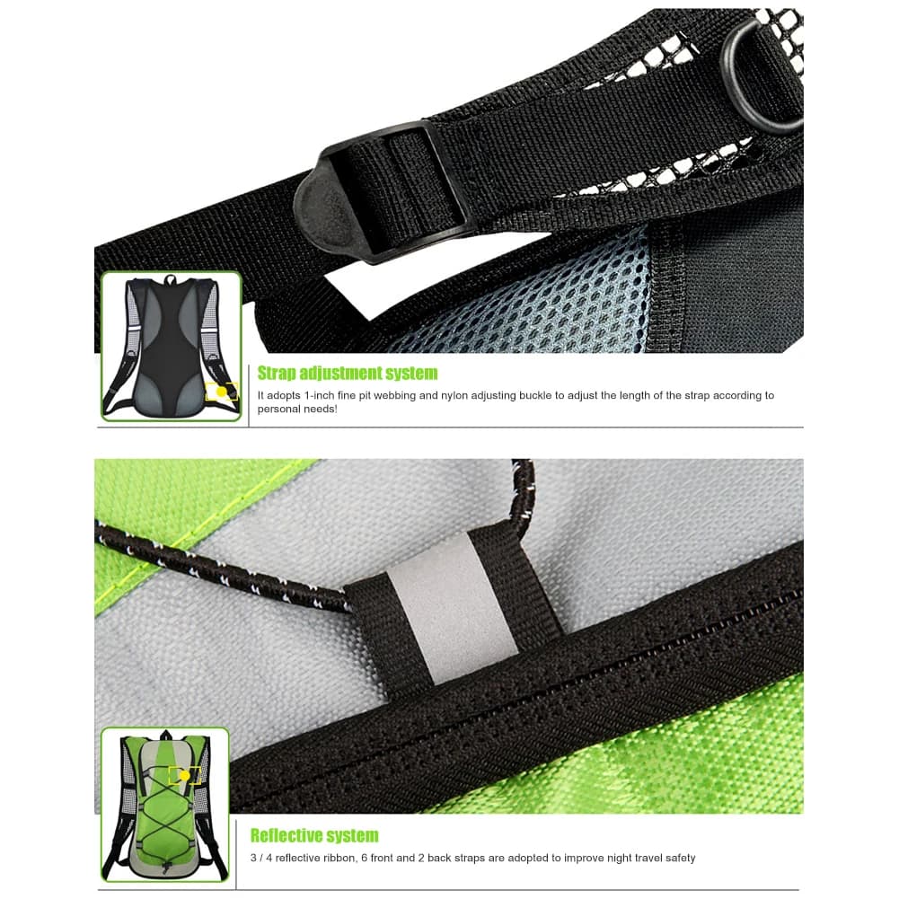Outdoor Bike Reflective Cycling Backpack Hiking Backpack Moisturizing Bag for Water Bag Bicycle Accessories